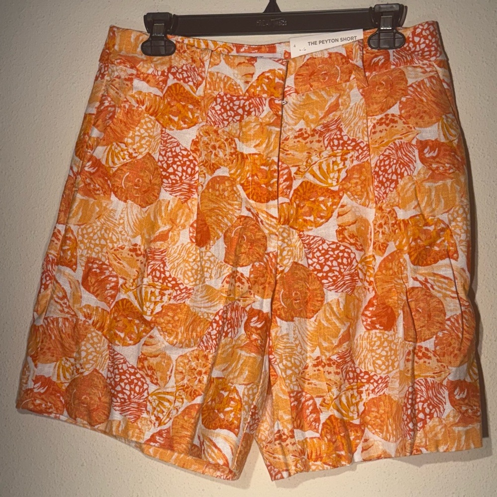 LOFT- Orange Patterned women Shorts